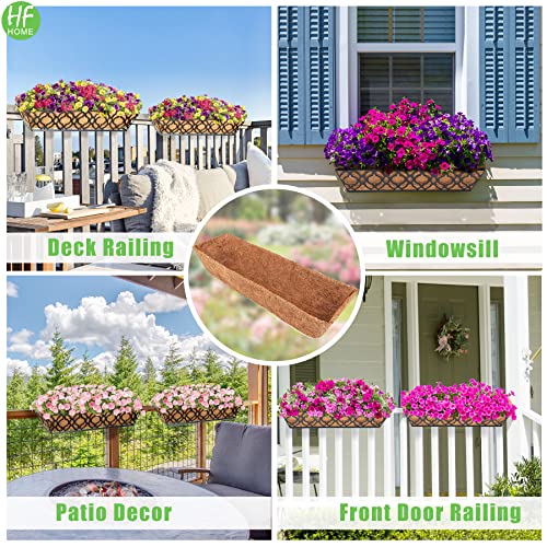 HFHOME 2Pcs 24" Trough Coco Fiber Replacement Liner, 24 inch Window Deck Coco Replacement Liners for Window Box - color: 2pcs, size: 24-in
