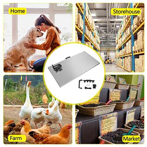 1100Lbs x 0.2Lbs Digital Livestock Scale Large Pet Vet Scale Stainless Steel Platform Electronic Postal Shipping Scale for Heavy Duty Large Dog Hog Sheep Goat Pig Sheep Scale