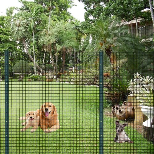 16GA PVC Black 16in x 50ft-1in x 1in Welded Wire Mesh Garden Economy Fence - size: 16"x50'-1"x1" 16GA Black