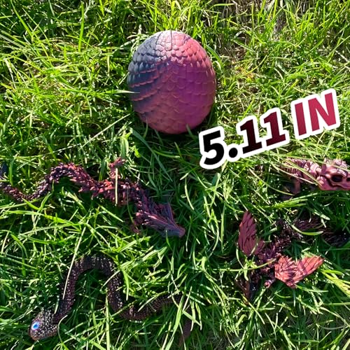 5 Pcs，12" 3D Printed Dragon Eggs,Dinosaur Egg,Crystal Dragon Toys,Snake Eggs, Animals,Fidget Toy,Desk Executive Toy，Easter Eggs Basket Stuffers,Toys for Boys Kids Teen 5-7 4-6 8-12 - color: Pp-04
