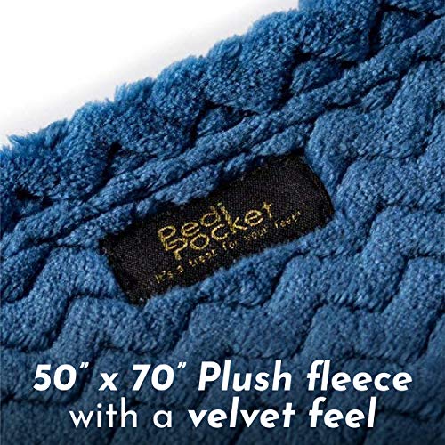 50"x70" Marvelous Midnight Foot Pocket Blanket Plush Fleece Non-Electric - color: Light Marvelous Midnight