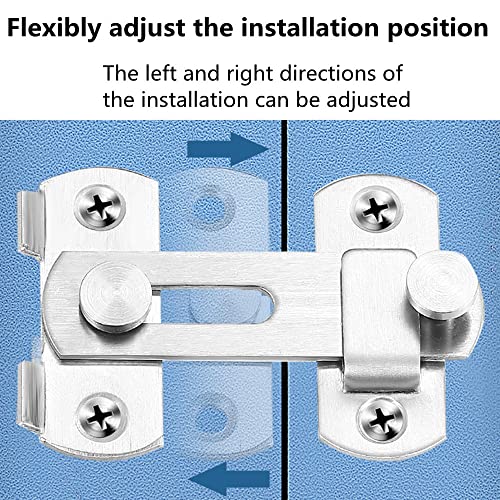 szhdxsy 5 Pcs Stainless Steel Gate Latches Flip Latch Safety Door Bolt Latch Lock,Barn Door Latches，White