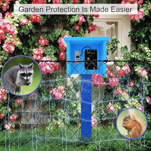 Electric Fence Energizer for Preventing Wild Animals Intruding, CINVEI 2-Mile Electric Fence Energizer for Preventing Wild Animals Intruding 8 Acres Output Voltage 5000V, 0.1 Joule