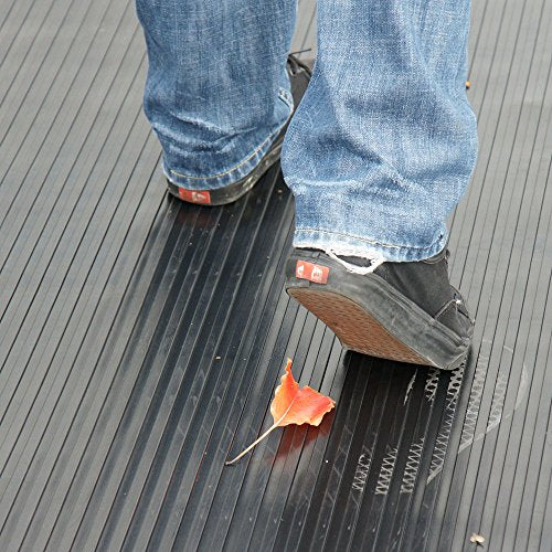 Rubber-Cal Wide-Rib Corrugated Rubber Floor Mat - 1/8 in. Th x 4ft x 8ft