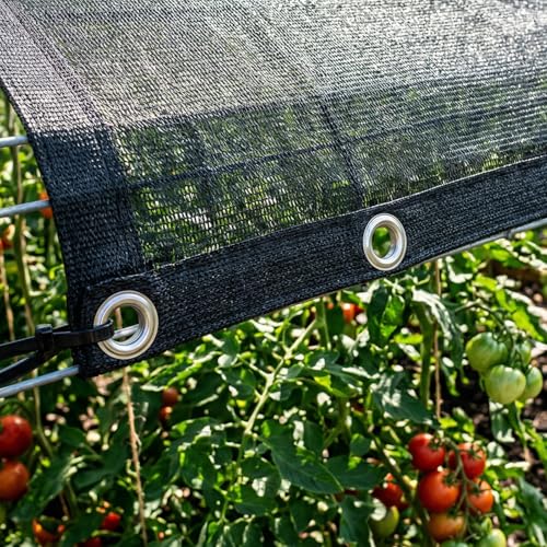 Amgo 30% Black Shade Cloth Custom Size 4FT x 4FT Mesh Tarp, UV Resistant Netting with HDPE Material and Upgrade Grommets for Plant Cover, Greenhouse, Chicken Coop, Barn, Kennel, Garden. - color: Black, size: 4' x 4' Custom Size