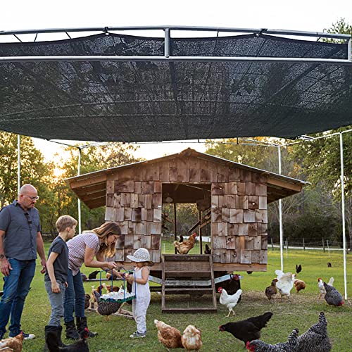 Shade Cloth - 70-90% Sunblock Net for Garden Patio,Shade Sails for Plants Greenhouse Outdoor Pergola Lawn Sun Shade Cloths for Kennel Chicken Coop Easier to Hang Shade Net Cover - size: 6'x10'