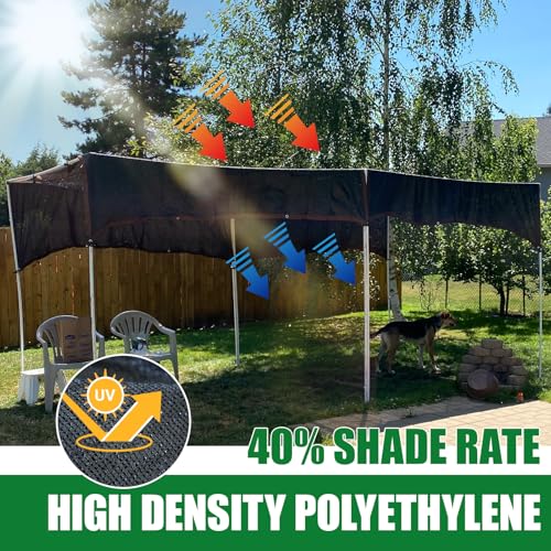 Shade Cloth for Garden 10 * 13FT, 40% Sunblock Mesh Tarp & Outdoor Sun Shade with Grommets, Sun Shade Outdoor Cover, Plant Covers Freeze Protection for Greenhouse, Kennel, Lawn, Patio Blank - color: 40blank, size: 10*13FT