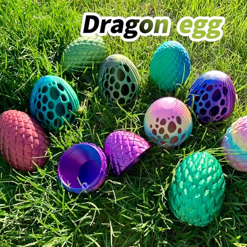 5 Pcs，12" 3D Printed Noctilucent Rainbow Dragon Eggs,Dinosaur,Crystal Dragon Toys,Snake, Animals,Fidget Toy,Desk Executive Toy，Easter Eggs Basket Stuffers,Toys for Boys Kids Teen 5-7 4-6 8-12 - color: Oo-05