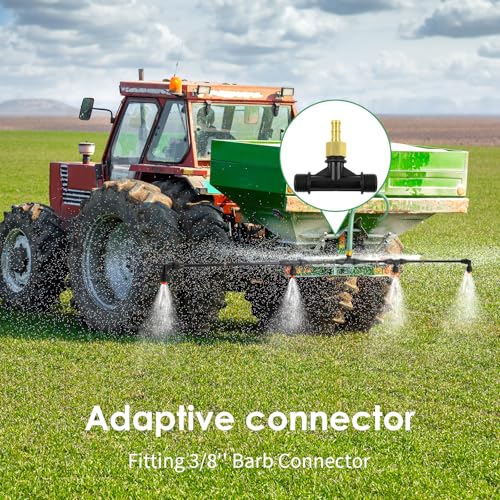 4 Nozzles Sprayer Boom Wand with 3/8 Inch Brass Barb, Sprayer Wand, Switchable 2 Nozzle Pattern, Lightweight, Up To 55.1 Inches Long, Sprayer wand, Suitable For Watering Large Areas In Gardens, Farms