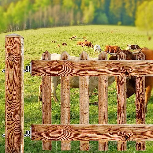Insaga 304 Stainless Steel Gate Hinges Set - Heavy Duty 8'' J Bolt and Wall Mount Hinges, One Piece with Non-Welded for Long Lasting Fit Farm Fence Barn Gates, Load Capacity up to 500LB - size: 8''-2Pack