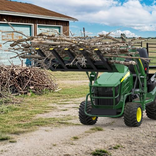 48" Clamp on Debris Forks 2500 lbs Loader Bucket Fork | Heavy duty clamp on pallet forks and debris forks attachments fit for loader bucket, skid steer, and tractor. - size: 48 IN