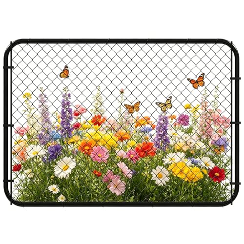 Adjustable Chain Link Fence Gate Kit,Rust-Resistant PVC Coated Garden Gate for Outside,Durable Outdoor Gate for Garden Fence, Pathways, Yards, and Driveways, 26"-72" Wide x 4' High - size: 4ft High