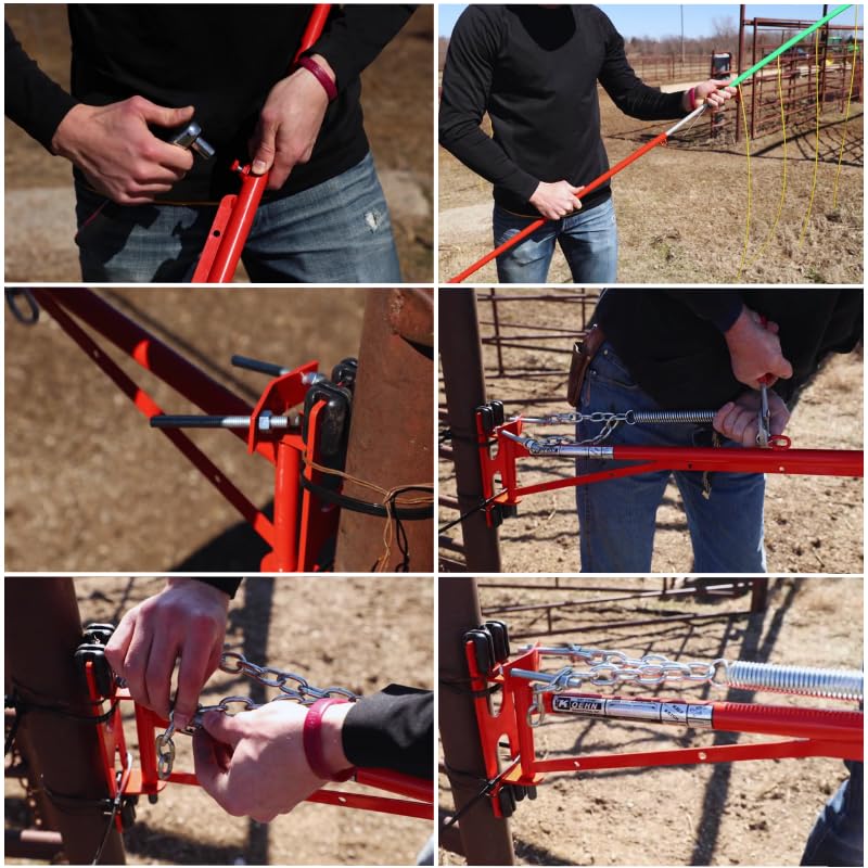 KOEHN Original Drive Thru Electric Gate – Adjustable 18ft to 24ft | Hands-Free Entry | Reliable Electric Barrier for Farms | Safe & Easy Livestock Control for Cattle, Horses, Sheep, Goats - size: 18ft to 24ft (Adjustable)