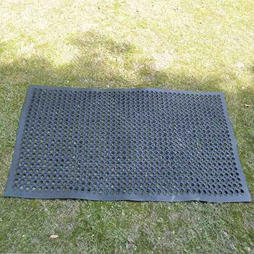Anti-Fatigue Rubber Floor Mat - NANBOWANG Commercial Grade Grease Resistant Non-Slip Recycle Tyre Floor Mats for Restaurant Kitchen Bar Garden Outdoor Wet Area(24"X36") - size: 24"x36"