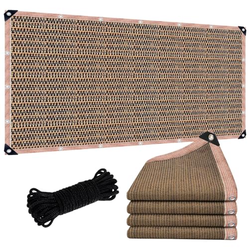 90% Shade Cloth Sun Shade Fabric Privacy Screen Shade Cover for Patio Garden Pergola Shade Cover Canopy with Gromments（Mocha 20 x 30 FT ） - color: Mocha, size: 20 x 30 FT
