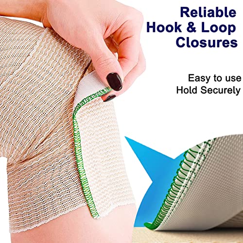 48 Pack Elastic Bandage Wrap (6x2”, 6x3, 6x4, 6x6) Compression Bandage Wrap with Hook and Loop Closure on Both Ends Self Adhesive Bandage Wrap for Sports, Medical, and Injury Recovery - size: 2 Inch/3 Inch/4 Inch/6 Inch (Pack of 2)