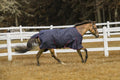 TuffRider 1200 D Comfy Winter Ripstop Turnout Blanket Medium Weight 200 GSM Standard Neck - Navy - 78