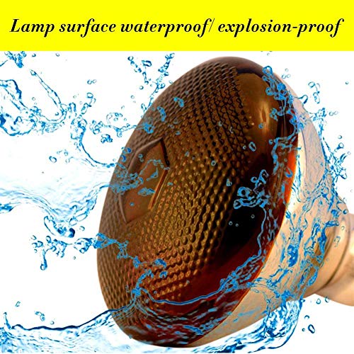 2 Pack 125W Red Heat Lamp Infrared Bulbs,PAR38 Flood Light Glass Lamp Bulb for Food Service, Brooder Bulb, Chicks, Pet, Bathroom, Light Therapy Use E26 Base. - size: STD-125W