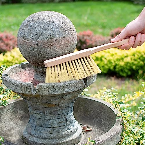 Cleaning Brush, 14.2'' Hand Broom with Medium-Soft Bristles, Wooden Handle, Multi-Purpose Dusting Brush for Home and Professional Use - size: 14.2"