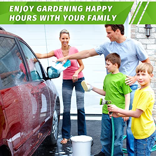 AUTOMAN Garden Hose Nozzle - 2 Pack, Thumb Control Sprayer, Slip-Resistant Water Nozzle, Extra 4 Washers, for Watering Plants Lawn & Garden, Cleaning, Washing Car, Showering Pets - color: Lawngreen X2