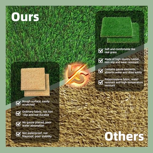 12x12 Inch Chicken Nesting Box Pads,Washable Artificial Grass Nesting Mats for Chicken Coop,Reusable Durable Hen Nest Bedding Mats for Laying Eggs,Waterproof Chicken Nest Liners for Poultry Supplies