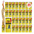 Fly Traps for Indoors Outdoor, Fly Paper Strips Sticky Hanging, Fruit Fly Strips,Fly Tape Catcher Ribbon, Fruit Fly Gnat Trap Killer Fly Traps for Inside Home(35 Pack) - style: Fly Strips
