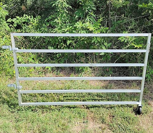 Aluminum 5 FT X 10 FT 6 Rail 40" Wall-Mounted ADD-ON Sheep & Goat STALL KIT Pen
