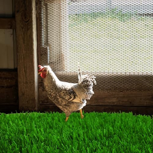 8 Pack 12"x12"x1.2" Chicken Nesting Pads for Laying Eggs, Washable Artificial Grass Carpet Synthetic Turf Mat Nest Box Bedding for Chicken Coop