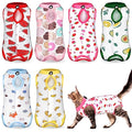 Kacctyen 6 Pack Cat Recovery Suit After Surgery Anti Licking | 6 Pack Cat Recovery Suit After Surgery Anti Licking,Fruit,Large - size: Large, style: Fruit