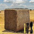6x6 ft Square Bale Hay Net - Large Slow Feeder for Horses & Livestock, Knotless Design Slow Feeder Hay Nets, Fits 4x4ft 5x5ft 6x6ft Round & 3x3x8ft 4x4x8ft 5x5x8ft Square Bales (Black-Square) - color: Black-Square
