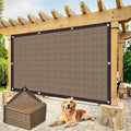 Garden Shade Cloth 70% Sun Shade Cloth with Grommets, [Brown 4x10 FT] Pergola Shade Cover Canopy, Mesh Tarp Sun Screens for Patio, Outdoor, Garden, Backyard - size: 4x10FT