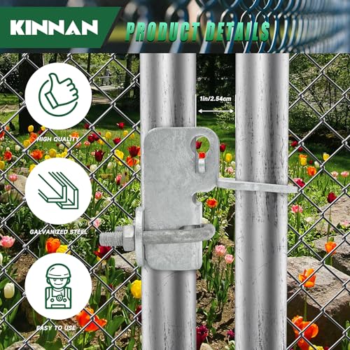 1-3/8" Kennel Gate Latch,KINNAN Butterfly Gate latches,Chain Link Fence Gate Latch Lock for Dog Kennels with Padlock Hole,Kennel Panels from 1-3/8'' to 1-3/8" Kennel Gate Frame 1 PCS - size: 1-3/8 1Pcs