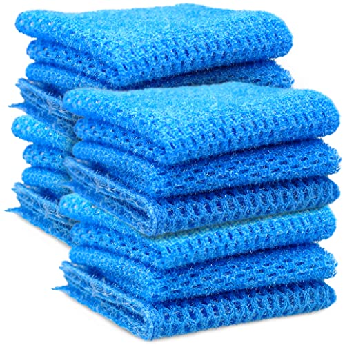 Non Scratch Dish Scrubbers for Cleaning Dishes (12 PK) - Reusable Kitchen Sponge - Replace Dish Sponges for Washing Dishes - Best Household Scrubbing Pad & Alternative Dishwashing Scrub Pads Supplies - color: All Purpose 12pk