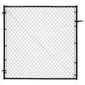 Adjust-A-Gate Adjustable Chain Link Square Corner Complete Gate Kit, Fit-Right, Black, 6'H
