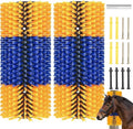 2/4PCS Livestock Physical Scratch Brush, Horse Cow Goat Physical Massage | Durable physical massage brush with 8 screws, ideal for horses, cows and goats grooming, cleaning. - size: 2pack