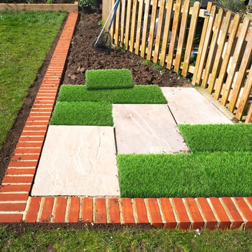 Tlence 8 Pack Chicken Nesting Pads with Veggie Feeder, 12x12 Washable Artificial Grass Nesting Box Liners, Thick Synthetic Turf Coop Bedding Mats for Laying Eggs