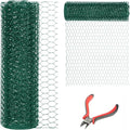 60'' x 150' Green Chicken Wire Fencing, 1 inch Chicken Wire and 19 Gauge Poultry Netting, Garden Mesh Fence Roll for Floral Arrangements/Crafts/Farm/Livestock/Pet Protection - size: Green /19 Gauge 60" x150'