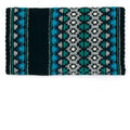 Starlight Saddle Blanket - color: Black/Soft Turquoise/Charcoal/Gray Silver Metal/Ocean/Teal/Black Metal/Cream