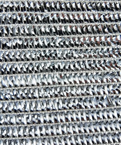 Reflective Aluminet Shade Cloth with Grommets,Durable Mesh Tarp,70% 6.5'x6' | Heavy Duty UV Resistant Shade Cover for Garden, Patio, Car Parking, Camping, Kennel, Chicken Coop, Greenhouse - size: 6.5FT X 6FT - 70%