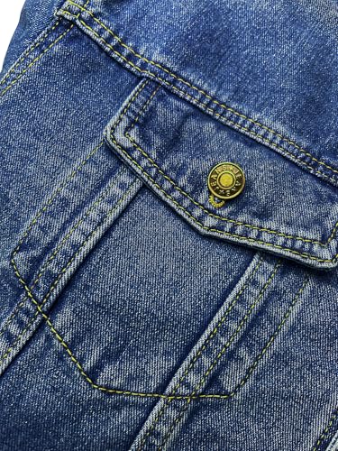 Womens Classic Jean Jacket Plus Size Button Down Denim Trench Coat | Loose Country Concert Office Daily Street Vacation Outerwear - color: Dark Blue, size: 4X-Large