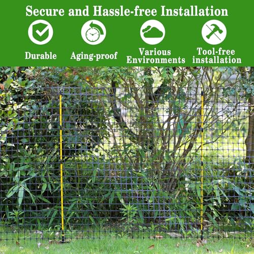 46 Inches Fiberglass Step in Electric Fence Posts,Temporary Fence Stakes for Cows,Sheep and Animals Fence,Snow Fence, Garden Protection,Portable Fence Ideal for Electric Fencing-40 Posts - style: 46Inch-40 Pack