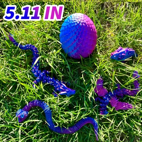 5 Pcs，12" 3D Printed Dragon Eggs,Dinosaur Egg,Crystal Dragon Toys,Snake Eggs, Animals,Fidget Toy,Desk Executive Toy，Easter Eggs Basket Stuffers,Toys for Boys Kids Teen 5-7 4-6 8-12 - color: Pp-03