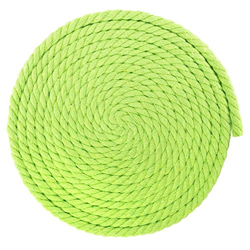 Twisted Natural Cotton Rope - 1/4 Inch - Solid Colors - Variety of Lengths and Colors to Choose from - color: Wder Green, size: 10 feet