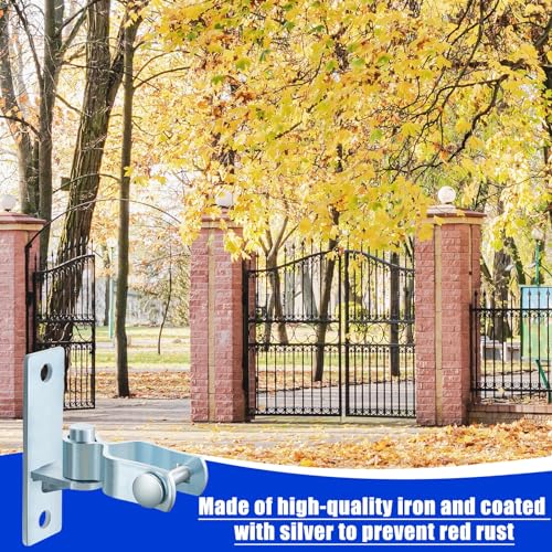 4 Pcs 1-3/8" Heavy Duty Wall Mount Gate Hinge Chain Link Gate Hinge with 5/8'' Pin Pipe Fence Pressed Steel Chain Link Fence Frame Outdoor Hardware