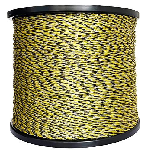 Upgraded Electric Fence Polywire 3366 Feet 1026 Meters, 6 Stainless Steel Strands for Reliable Conductivity and Rust Resistance, Portable Electric Fencing,UV, Rust Resistant - size: 3366 Feet/1026 Meters