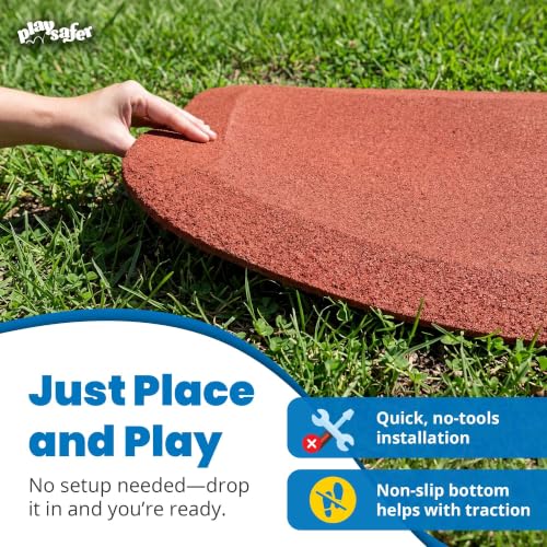 Playground Safety Rubber Wearmat for Swingsets and Slides - 1" Thick X 24" W X 40" L (2 Pack, Brown) - color: Brown, size: 2 Pack (40" L x 24" W x 1" Thick)