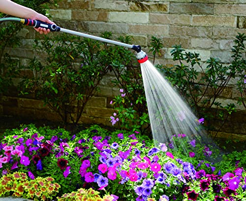 Eden 96618 Metal Thumb-Control 7-Pattern 33 in. Watering Wand | Heavy-Duty Water Sprayer for Hanging Plants, Gardens & Lawn Care, Quick Connect Set Bundle - style: Upgraded Version