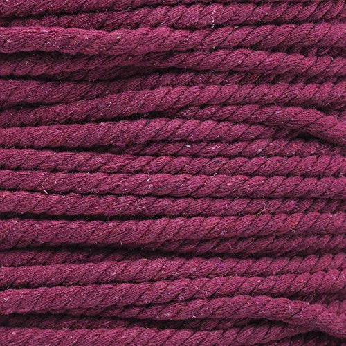 Twisted Natural Cotton Rope - 1/4 Inch - Solid Colors - Variety of Lengths and Colors to Choose from - color: We Red, size: 10 feet