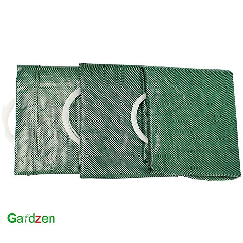 Gardzen 3 Pack 32 Gallon Garden Waste Bags Reusable Heavy Duty | Gardening Bags for Lawn and Yard Cleanup, Reusable Leaf Waste Bags for Leaves, Grass Clippings and Outdoor Debris - size: 1 Count (Pack of 3)