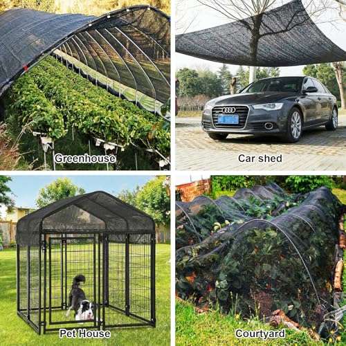 50% Black Garden Shade Cloth Roll for Plants, 5'10" x 100 FT | Sun Shade Cover Fabric Roll, UV Block Shades Netting Mesh, Privacy Fence Screen for Greenhouse, Backyard, Patio - size: 5'10" x 100 FT-50%